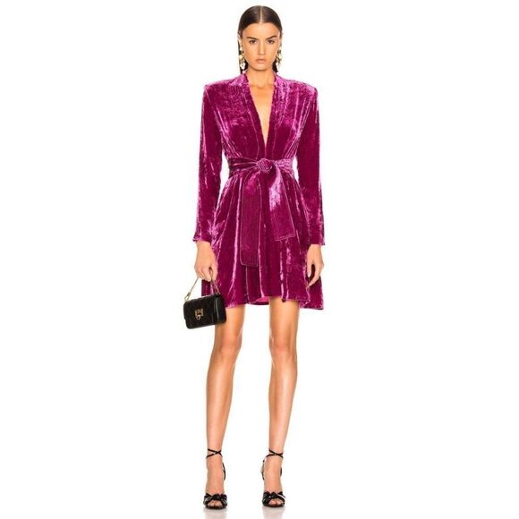 A.L.C. Dresses & Skirts - A.L.C. Magenta Velvet Mini Dress